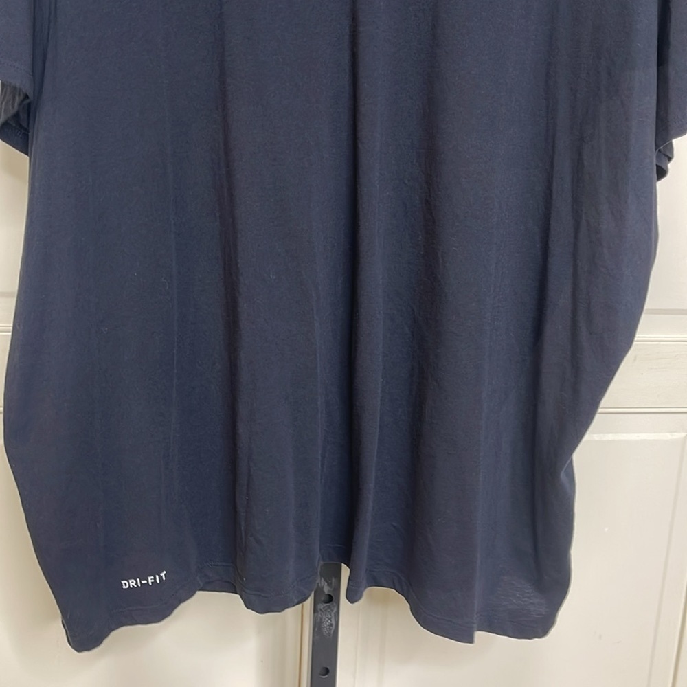 Nike Dri-FIT Men's Fitness T-Shirt Black Heather Logo Pattern Size 4XL - Picture 3 of 10